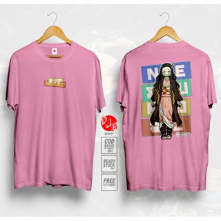 Nezuko Demon Slayer Round Neck Size 3XS-3XL Combed Cotton 30s T Shirt for Kids and Adults_03