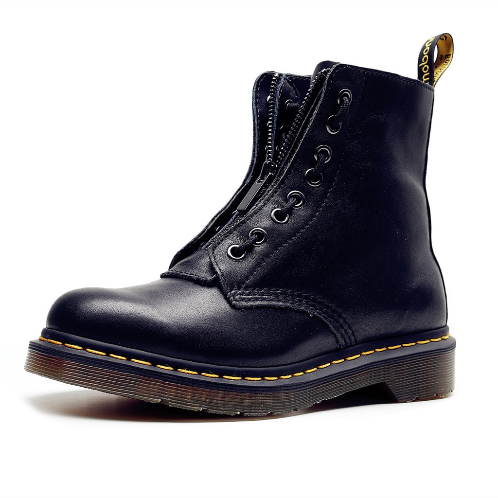 cod-คุณภาพสูง-dr-martens-goodyear-รองเท้าบูทมาร์ติน-หนัง-1460-แต่งซิปคู่-สําหรับผู้หญิง