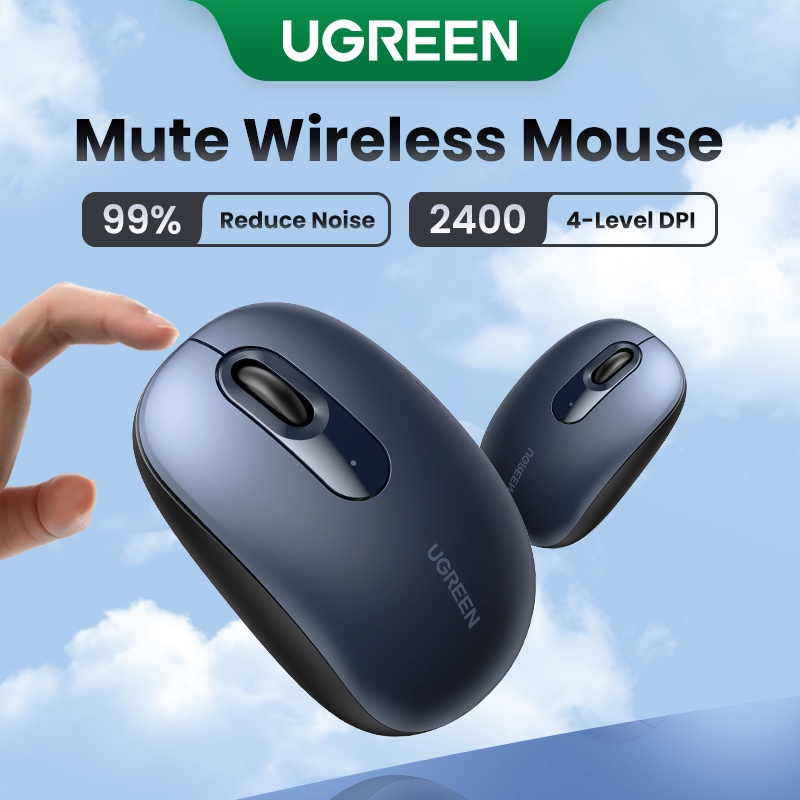 UGREEN Wireless Mouse 2.4G Silent Computer Mouse with USB Receiver