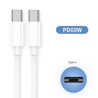 สายเคเบิล USB C เป็น USB C สําหรับ Samsung S20 Xiaomi PD 60W สําหรับ MacBook Pro IPad Pro iphone สายชาร์จ Type C