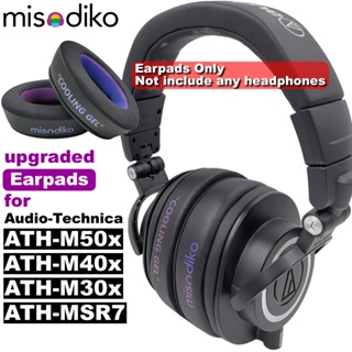 ﹍☬◄Misodiko แผ่นครอบหูฟัง แบบเปลี่ยน สําหรับหูฟัง Audio-Technica ATH- M50x M40x M30x MSR7 G1WL PDG1