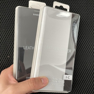 ของแท้ เคสโทรศัพท์มือถือ แบบฝาพับกระจกใส อัจฉริยะ สําหรับ Samsung Galaxy Note 10 Note10 Plus 5G