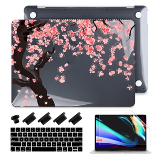 เคสคริสตัลแข็ง ลายเชอร์รี่ สําหรับ MacBook M1 M2 Chip Pro Air 13 14 16 A2338 A2442 A2681 A2779 A2780 A2485 A2251 A1706 A2179 A1466