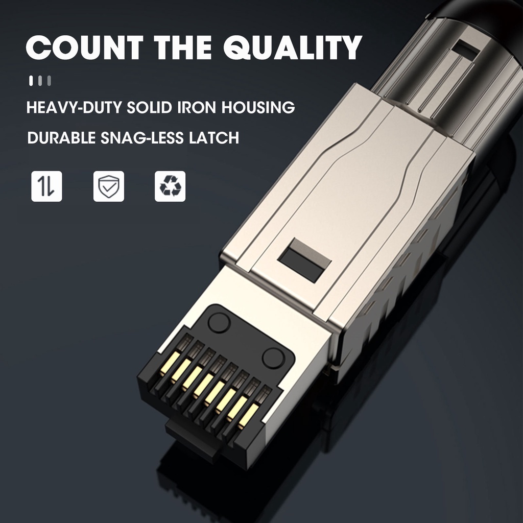 Zoerax RJ45 Cat8 Cat7 Cat6A ปลั๊กเชื่อมต่อโลหะ RJ45 2000MHz 40G LAN ...