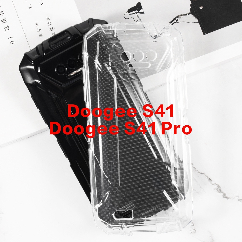 doogee-s41-s41-pro-เคสสีดํา-นิ่ม-tpu-ซิลิโคน-ป้องกันเต็มรูปแบบ