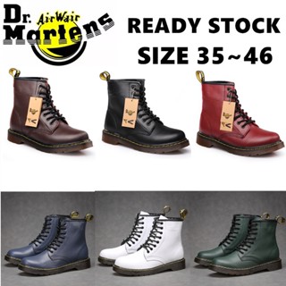 DR.MARTENS พร้อมส่ง! รองเท้าบูทมาร์ติน หนังวัวแท้ ข้อเท้า ทรงสูง สไตล์อังกฤษ สําหรับผู้ชาย และผู้หญิง มี 6 สี