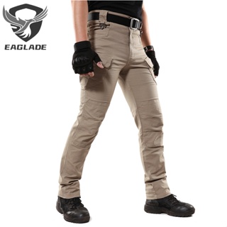 Eaglade กางเกงคาร์โก้ยุทธวิธี สําหรับผู้ชาย Ix73 สีกากี