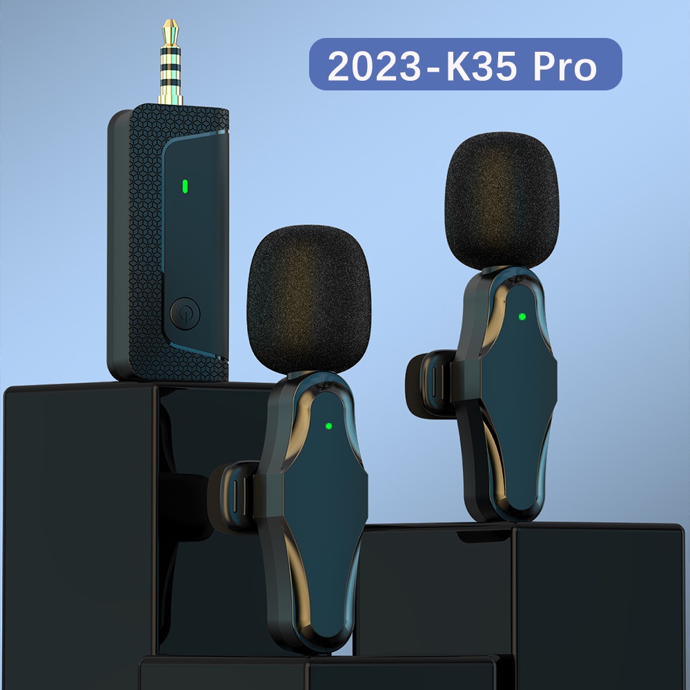 Cod ใหม่ ส่งภายใน 24 ชั่วโมง ไมโครโฟนไร้สาย ลดเสียงรบกวน K35 Pro AUX 3. ...