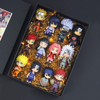 โมเดลฟิกเกอร์ Pvc รูปการ์ตูนนารูโตะ Kakashi Sakura Sasuke Itachi Obito Gaara ขนาด 7 ซม. สําหรับประดับรถยนต์ จํานวน 12 ชิ้น