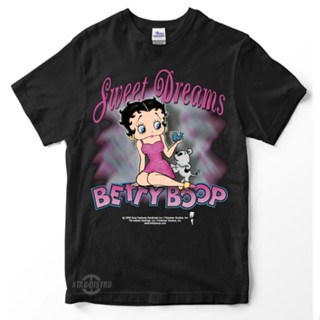 เสื้อยืด พิมพ์ลาย BETTY BOOP SWEET DREAMS สไตล์วินเทจ พรีเมี่ยม