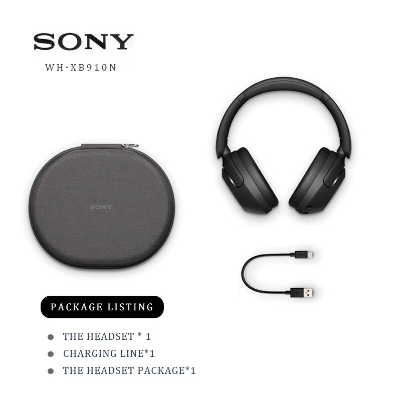 รับประกัน-6-เดือน-sony-wh-xb910n-wireless-noise-cancelling-headphones-หูฟังบลูทูธ-หูฟังแบบไร้สาย