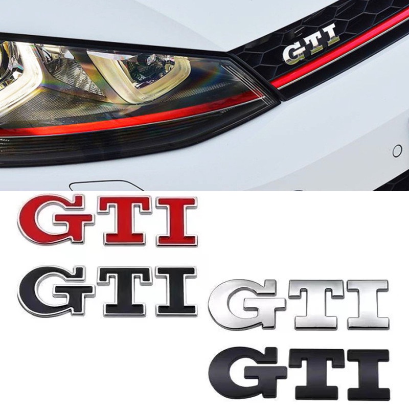 สติกเกอร์โลหะ-ลายโลโก้-gti-3d-สําหรับติดตกแต่งรถยนต์-gti-volkswagen-vw-polo-golf-r400-tcr-mk2-mk4-mk5-mk6-mk7