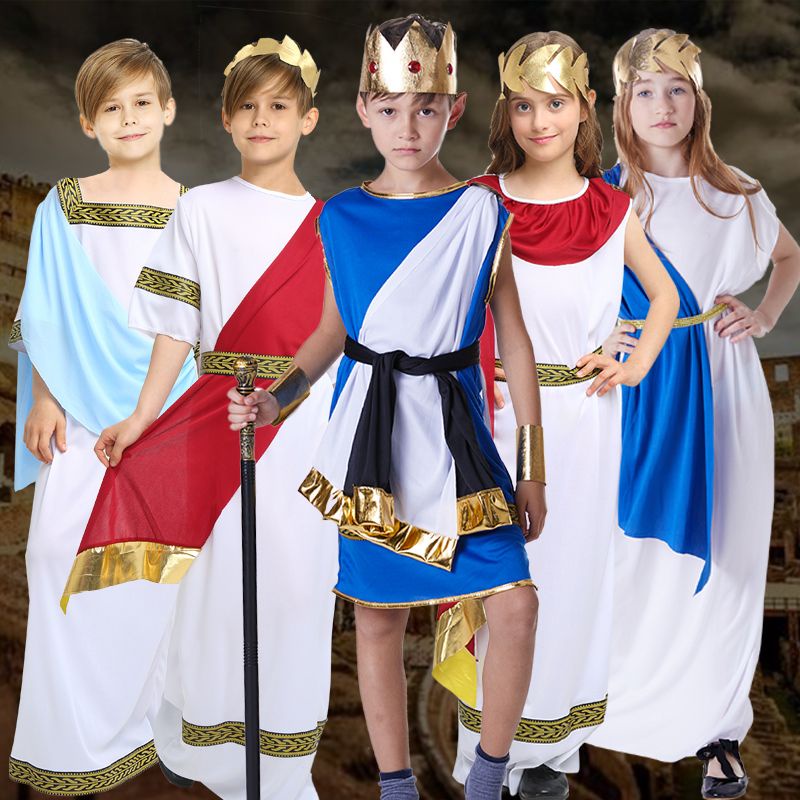 ชุดการแสดงวันเด็กกรีกโบราณ-ซุสเด็ก-ชุดเจ้าหญิงโรมันโบราณ-ชุดเจ้าชาย-ชุดนักปราชญ์กรีก