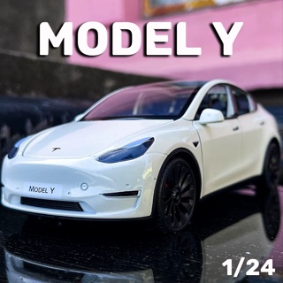 โมเดลรถยนต์ Tesla Model Y SUV สเกล 1:24 ของเล่น ของสะสม ของขวัญวันเกิด สําหรับเด็กผู้ชาย