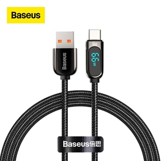 Baseus 66W สายชาร์จเร็ว Usb To Type-C 6A (Max) เอาท์พุทสําหรับแท็บเล็ตโทรศัพท์มือถือ Type-C สําหรับ Samsung S20+ Huawei Mate40 รองรับ 480Mbps