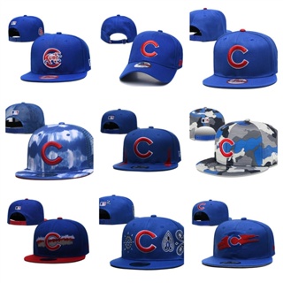 MLB Chicago Cubs หมวกปีกปีกแบนแบบปรับได้หมวกกีฬากลางแจ้ง