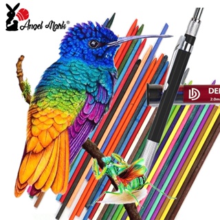 Angel Mark DEDEDEPRAISE ดินสอกด 2.0 มม. &amp;amp; ดินสอสี อัตโนมัติ แบบเปลี่ยน 36 สี สําหรับร่างภาพ