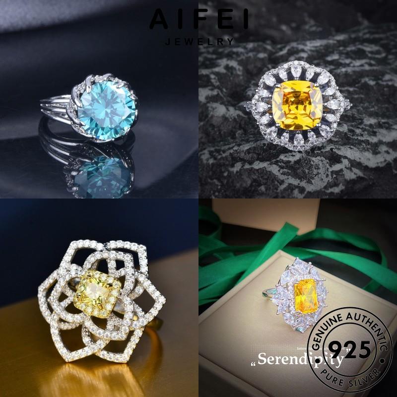 aifei-jewelry-ต้นฉบับ-เกาหลี-เงิน-silver-มรกต-ซิทริน-ผู้หญิง-925-แหวน-ทับทิม-ไพลิน-แท้-แฟชั่น-เครื่องประดับ-หรูหรา-เครื่องประดับ-m106