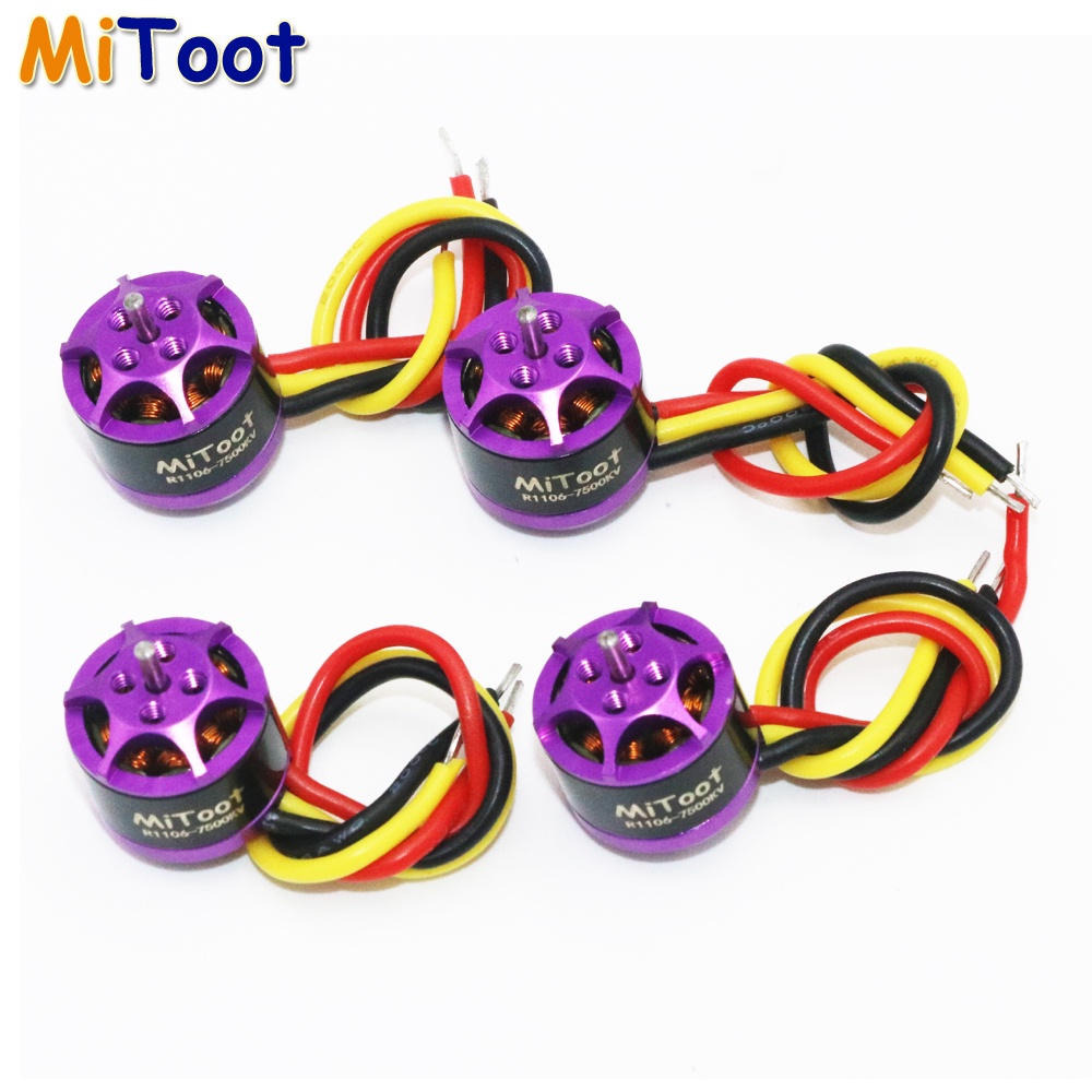 Mitoot R1106 7500KV ชุดมอเตอร์ไร้แปรงถ่าน โลหะ สําหรับโดรนบังคับ 60 70 ...