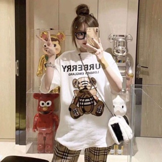 [Official]Off Season Promotion BBR New Summer Embroidered Teddy Bear T-shirt Cotton European and American Loose Fit