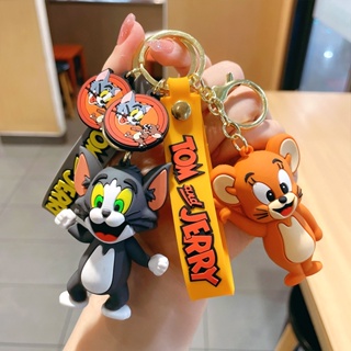 พวงกุญแจรถยนต์ จี้ตุ๊กตาการ์ตูน Tom and Jerry น่ารัก สําหรับเด็กผู้หญิง