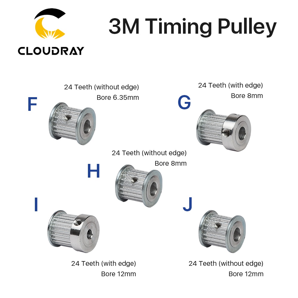 cloudray-อะไหล่เกียร์รอกโลหะเลเซอร์-co2-htd-3m-6-35-8-12mm-สําหรับเครื่องแกะสลักเลเซอร์-co2-diy