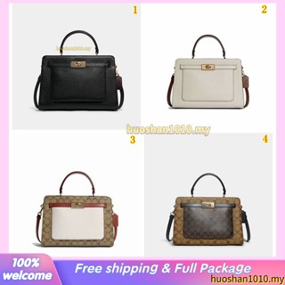 COACH C8211 C8210 C8208 C8596 Lane กระเป๋าสะพายไหล่ผู้หญิง/กระเป๋าถือ/หนังวัวชั้นหนึ่ง/หรูหรา