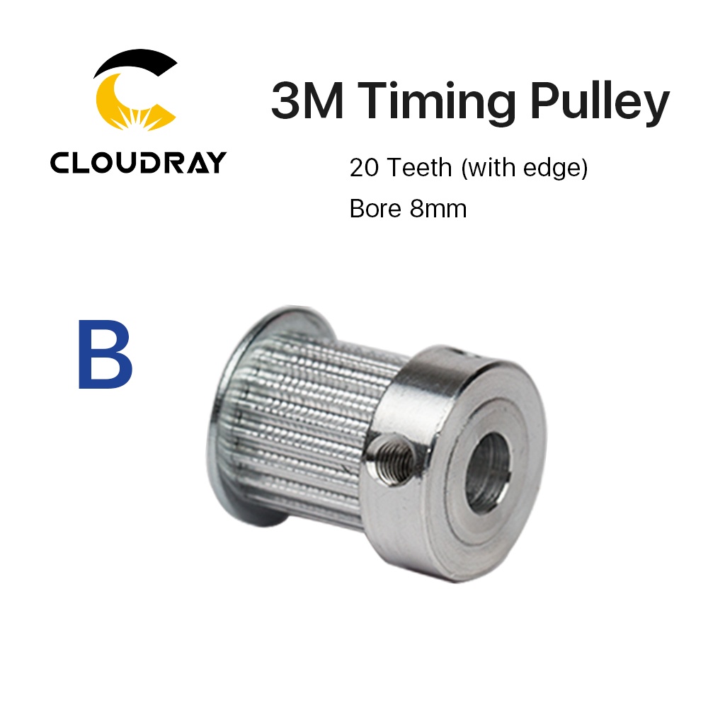 cloudray-อะไหล่เกียร์รอกโลหะเลเซอร์-co2-htd-3m-6-35-8-12mm-สําหรับเครื่องแกะสลักเลเซอร์-co2-diy