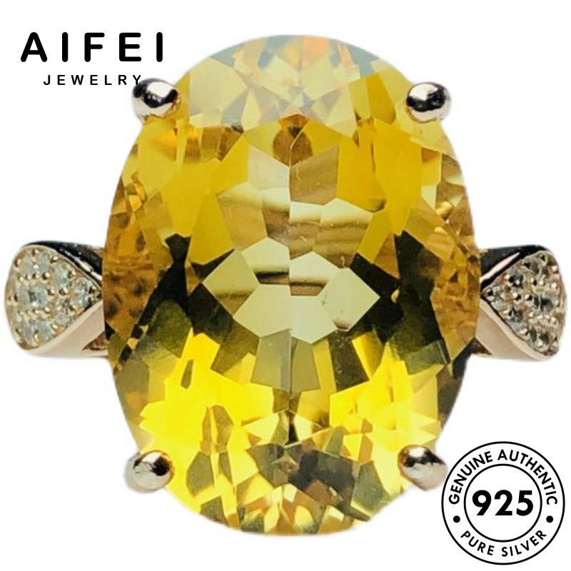 aifei-jewelry-เกาหลี-ต้นฉบับ-925-เงิน-เครื่องประดับ-ทับทิม-เครื่องประดับ-แท้-ไพลิน-แฟชั่น-หรูหรา-แหวน-silver-ผู้หญิง-ซิทริน-มรกต-m103