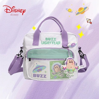 กระเป๋าเป้สะพายหลัง ขนาดใหญ่ จุของได้เยอะ ลายการ์ตูน Disney Strawberry Bear Buzz Lightyear 14 นิ้ว เหมาะกับนักเรียน สําหรับคอมพิวเตอร์