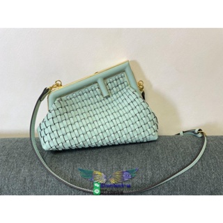 Fen.di first clamshell evening clutch socialite cosmetic pouch sling crossbody flap messenger