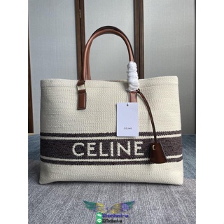 Ce.line cabas range open canvas shopper handbag foldable storage bag large shopping tote