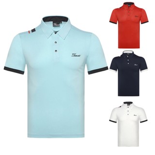 Titleist เสื้อโปโลแขนสั้น ระบายอากาศ สไตล์ใหม่ สําหรับผู้ชาย เหมาะกับการเล่นกอล์ฟ กีฬากลางแจ้ง