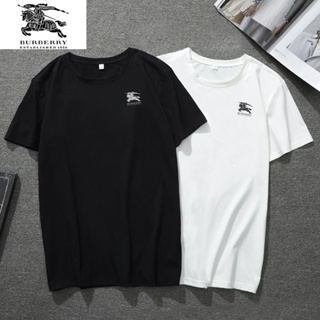 [Official]XS-5XL Burberry Couple Shirt Men Women T-shirt  Short Sleeve Round Neck Tee Tops Boy Girl Clothing