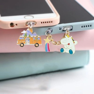 จี้ห้อยโทรศัพท์อนิเมะน่ารักๆ unicorn ยูนิคอร์น ชินจัง จุกกันฝุ่นโทรศัพท์ type c จุกกันฝุ่นลําโพง iphone ที่ห้อยโทรศัพท์มือถือ
