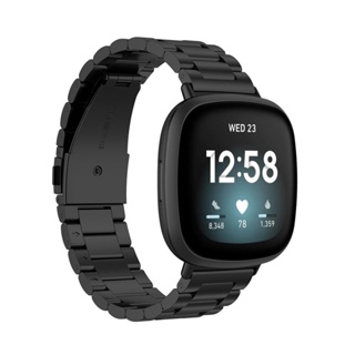 สายนาฬิกาข้อมือสเตนเลส สําหรับ Fitbit Versa 3 4 Band