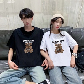 [Official]SEASUM**READY STOCK**Korean Style Cute BURBERRY Bear Printed Unisex Graphic Short Sleeve T-shirt