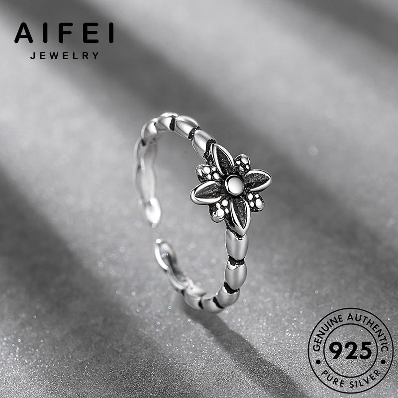 aifei-jewelry-ต้นฉบับ-เงิน-แท้-แฟชั่น-925-เครื่องประดับ-วินเทจ-เกาหลี-silver-เครื่องประดับ-ผู้หญิง-แหวน-m043