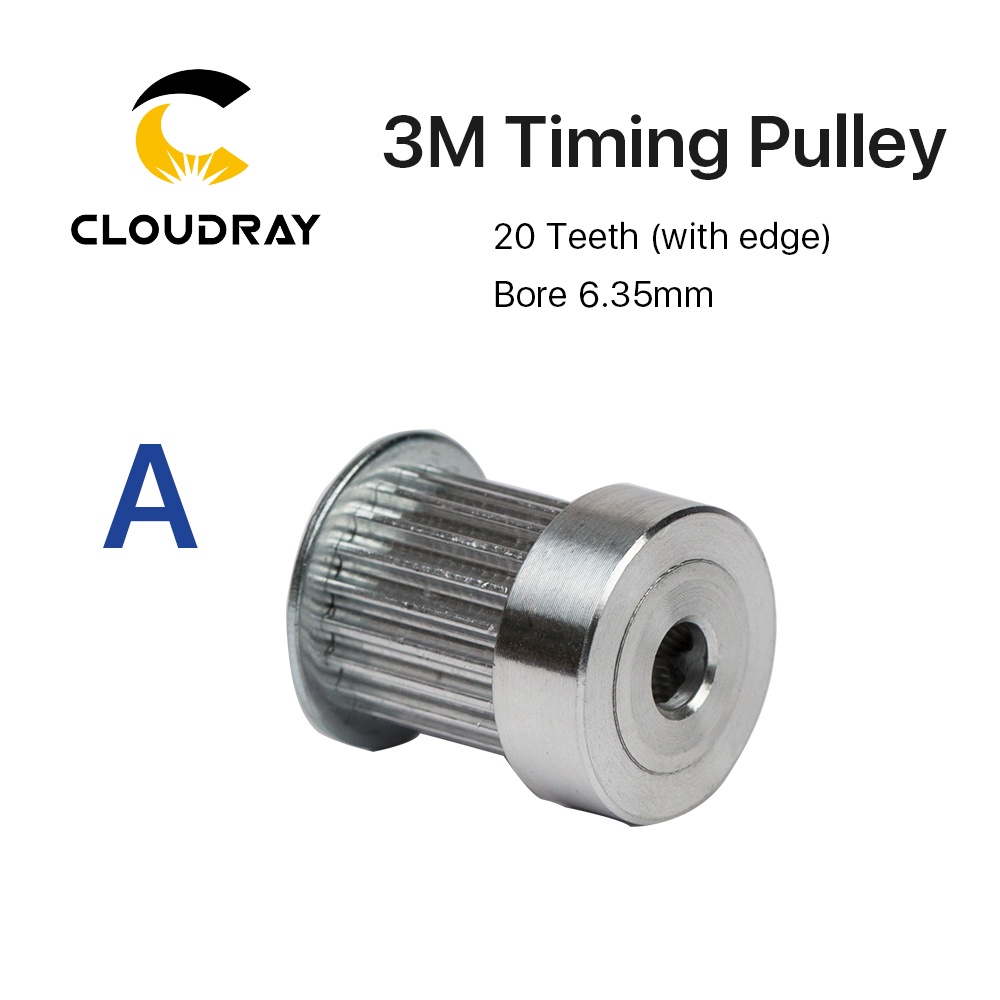 cloudray-อะไหล่เกียร์รอกโลหะเลเซอร์-co2-htd-3m-6-35-8-12mm-สําหรับเครื่องแกะสลักเลเซอร์-co2-diy