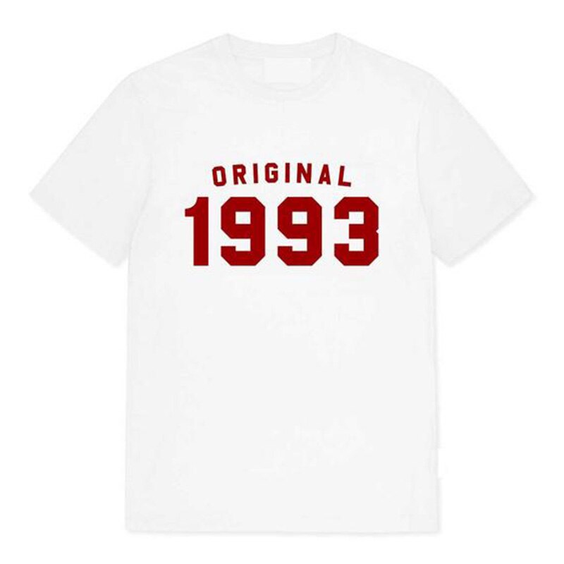 hot-1993-เสื้อยืดลําลอง-ผ้าฝ้าย-แขนสั้น-พิมพ์ลายคําคมตลก-27th-birthday-party-แฟชั่นฤดูร้อน-สําหรับสตรี