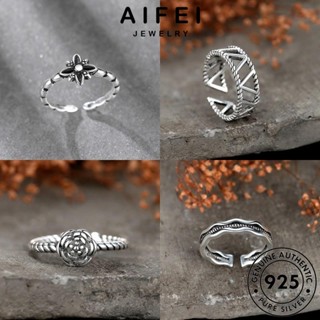 AIFEI JEWELRY ต้นฉบับ เงิน แท้ แฟชั่น 925 เครื่องประดับ วินเทจ เกาหลี Silver เครื่องประดับ ผู้หญิง แหวน M043