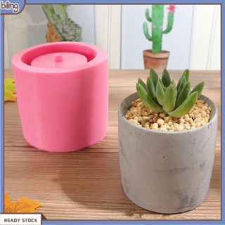 [biling] Round Succulent Flower Plant Cement Vase Pot Handmade Clay Craft Silicone Mold