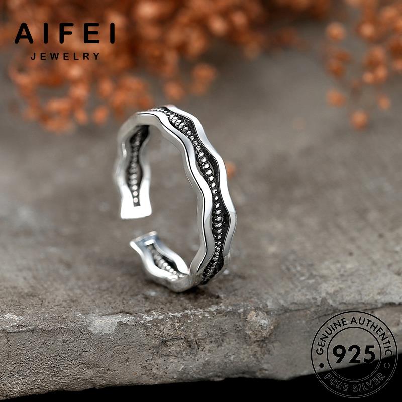 aifei-jewelry-ต้นฉบับ-เงิน-แท้-แฟชั่น-925-เครื่องประดับ-วินเทจ-เกาหลี-silver-เครื่องประดับ-ผู้หญิง-แหวน-m043