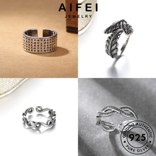 AIFEI JEWELRY ต้นฉบับ 925 แหวน ผู้หญิง วินเทจ เงิน เกาหลี เครื่องประดับ Silver แท้ แฟชั่น เครื่องประดับ M040
