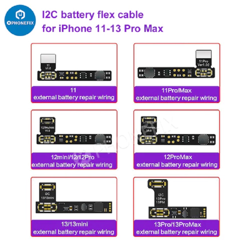 i2c-br-11-13-สายแพซ่อมแบตเตอรี่-100-สําหรับ-iphone-11-12pro-max