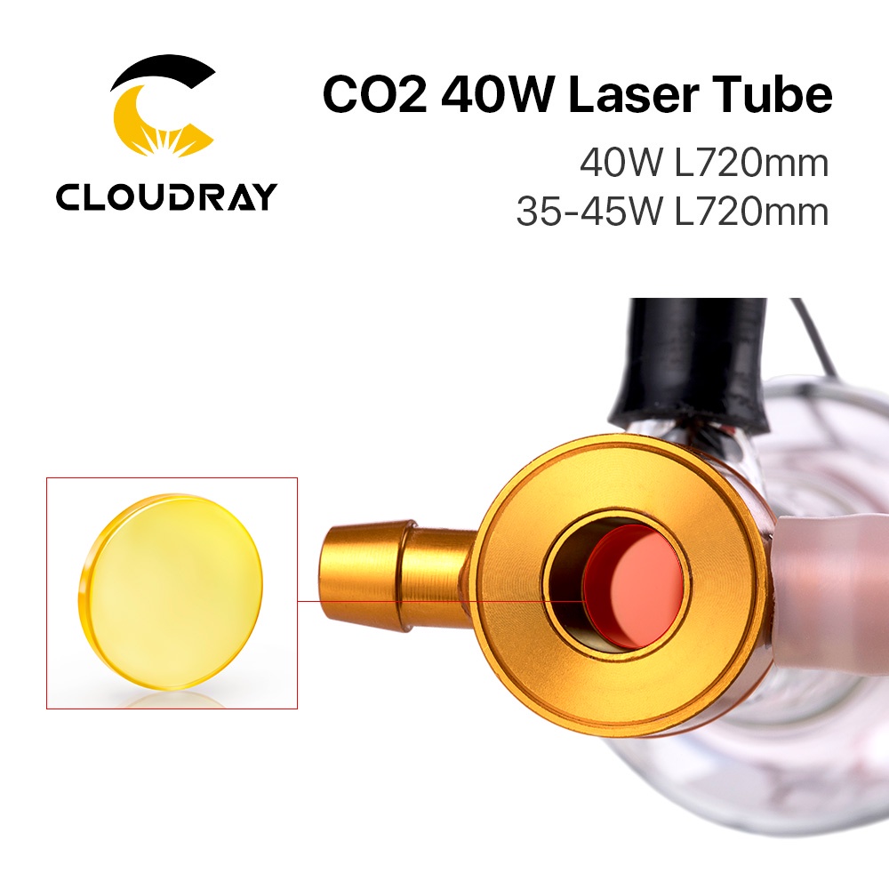 cloudray-35-45w-หลอดเลเซอร์แก้วโลหะ-co2-metal-glass-laser-tube-720mm-สําหรับเครื่องแกะสลักเลเซอร์-co2