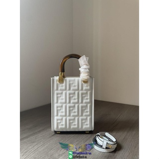 Fen.di FF motif tiny bucket handbag crossbody shoulder mini tote with tortoise handle