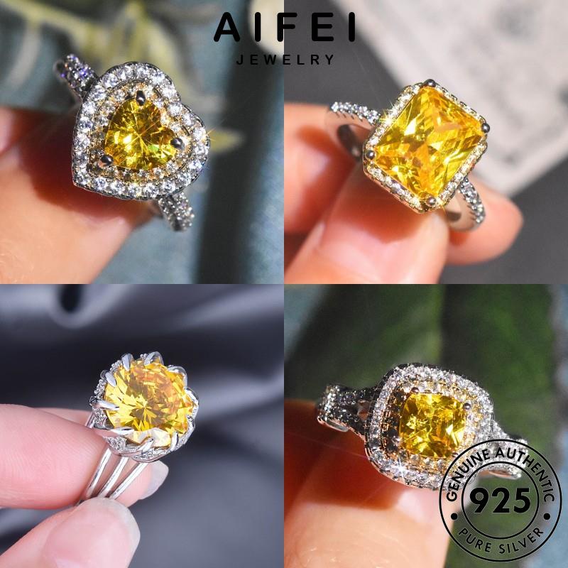 aifei-jewelry-เกาหลี-ต้นฉบับ-925-เงิน-เครื่องประดับ-ทับทิม-เครื่องประดับ-แท้-ไพลิน-แฟชั่น-หรูหรา-แหวน-silver-ผู้หญิง-ซิทริน-มรกต-m103