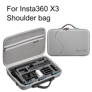 กระเป๋าถือ กระเป๋าสะพายไหล่ หนัง PU กันน้ํา แบบพกพา สําหรับ Insta360 X3 Insta360 One X3