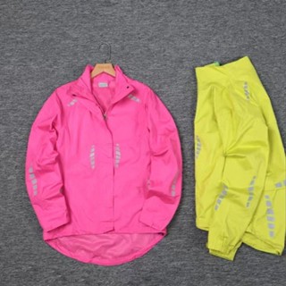 🔥 โปรโมชั่นใหญ่ 🔥แจ็คเก็ตกันน้ำกลางแจ้งชุดขี่ชุดปีนเขาคู่เสื้อกันฝน Windproof ครีมกันแดดแจ็คเก็ตเสื้อผ้าสะท้อนแสงฤดูใบ